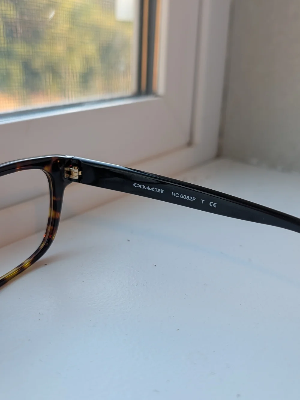 Coach Men’s Black/Gray Eyeglass Frames - Coach Logo Accent